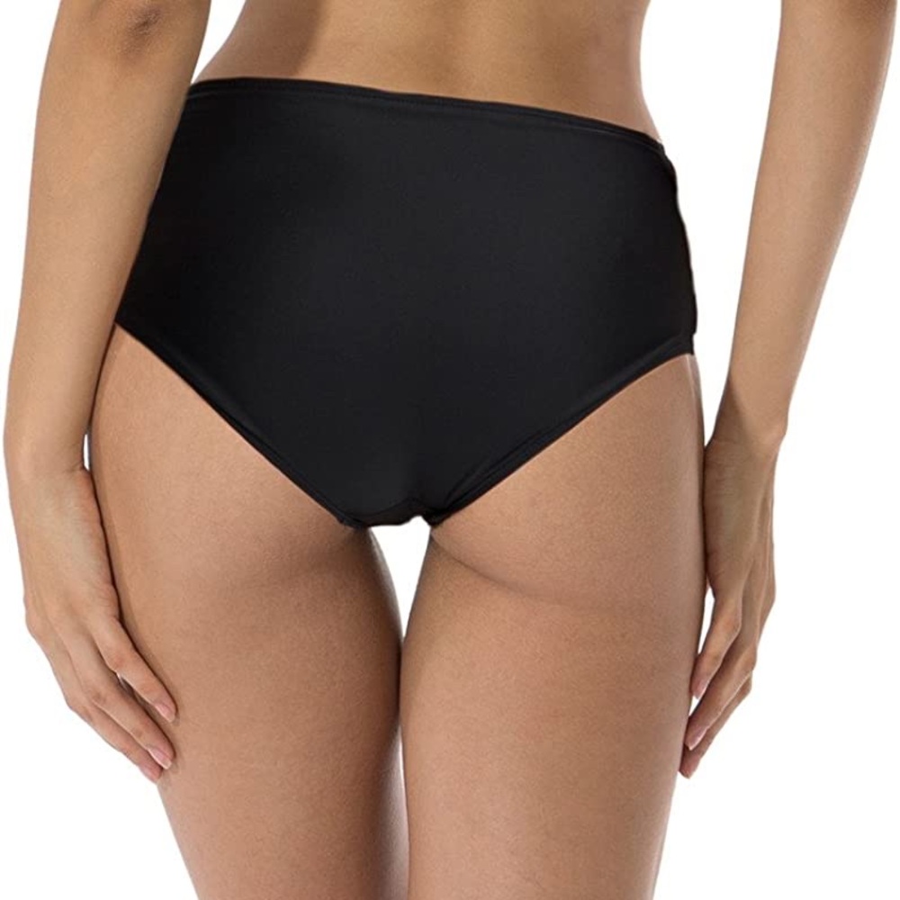 RELLECIGA Women's Strappy High Waisted Bikini Bottom Full Coverage Swim Briefs - Picture 3 of 12